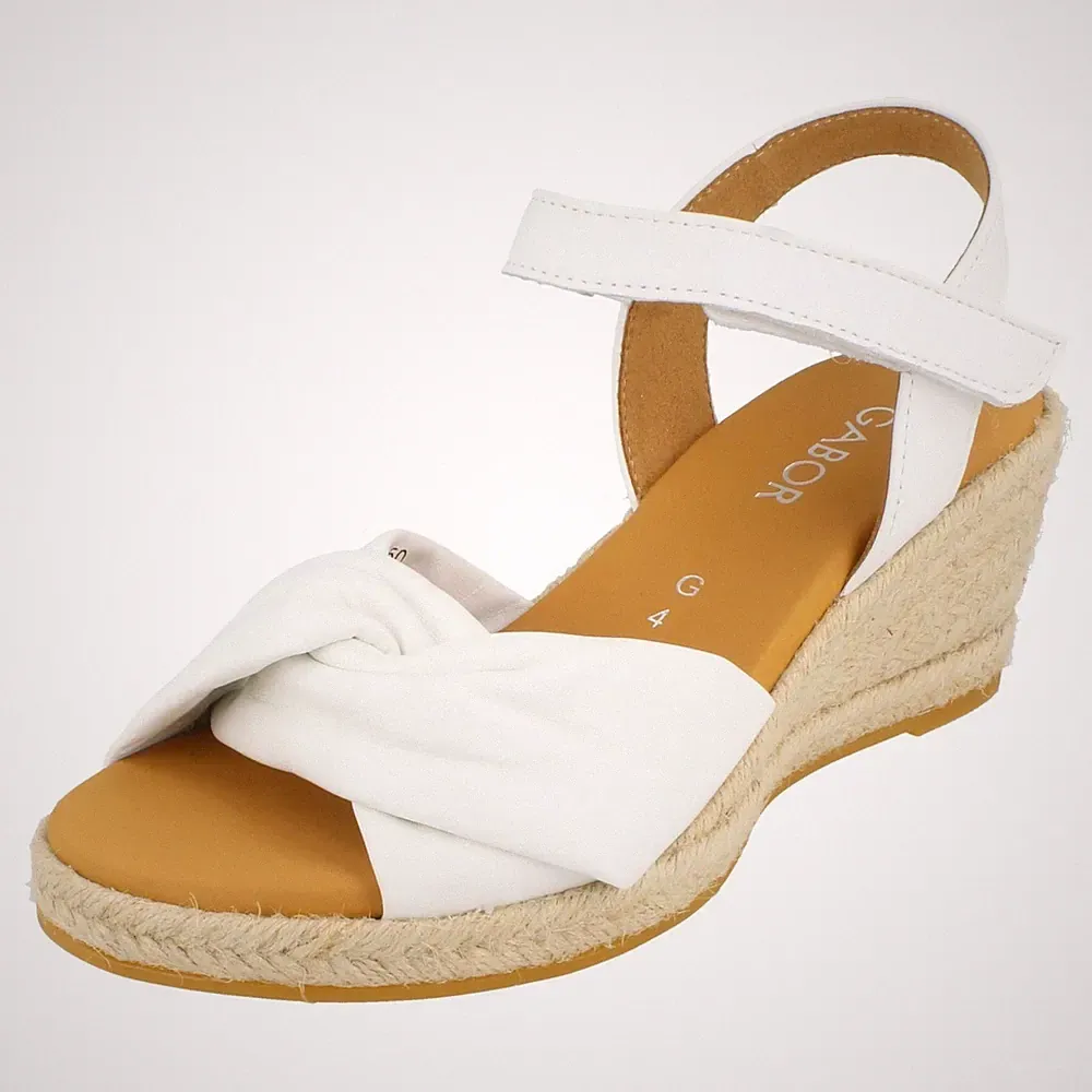 Damen Gabor Ledersandaletten Mit Verstellbarem Riemen 3,5CM Keilabsatz "82712"