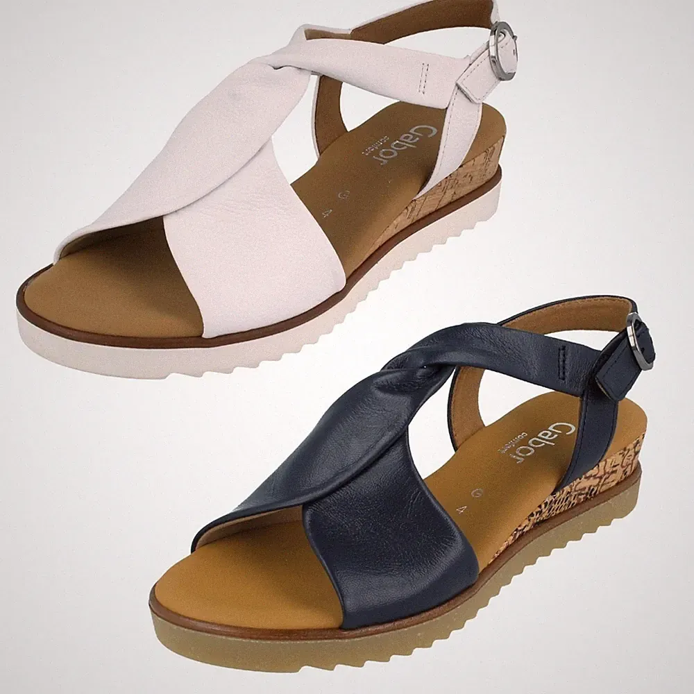 Damen Gabor Offene Zehen Keilabsatz Sandalen Mit Schnalle Verschluss " 62.1908cm