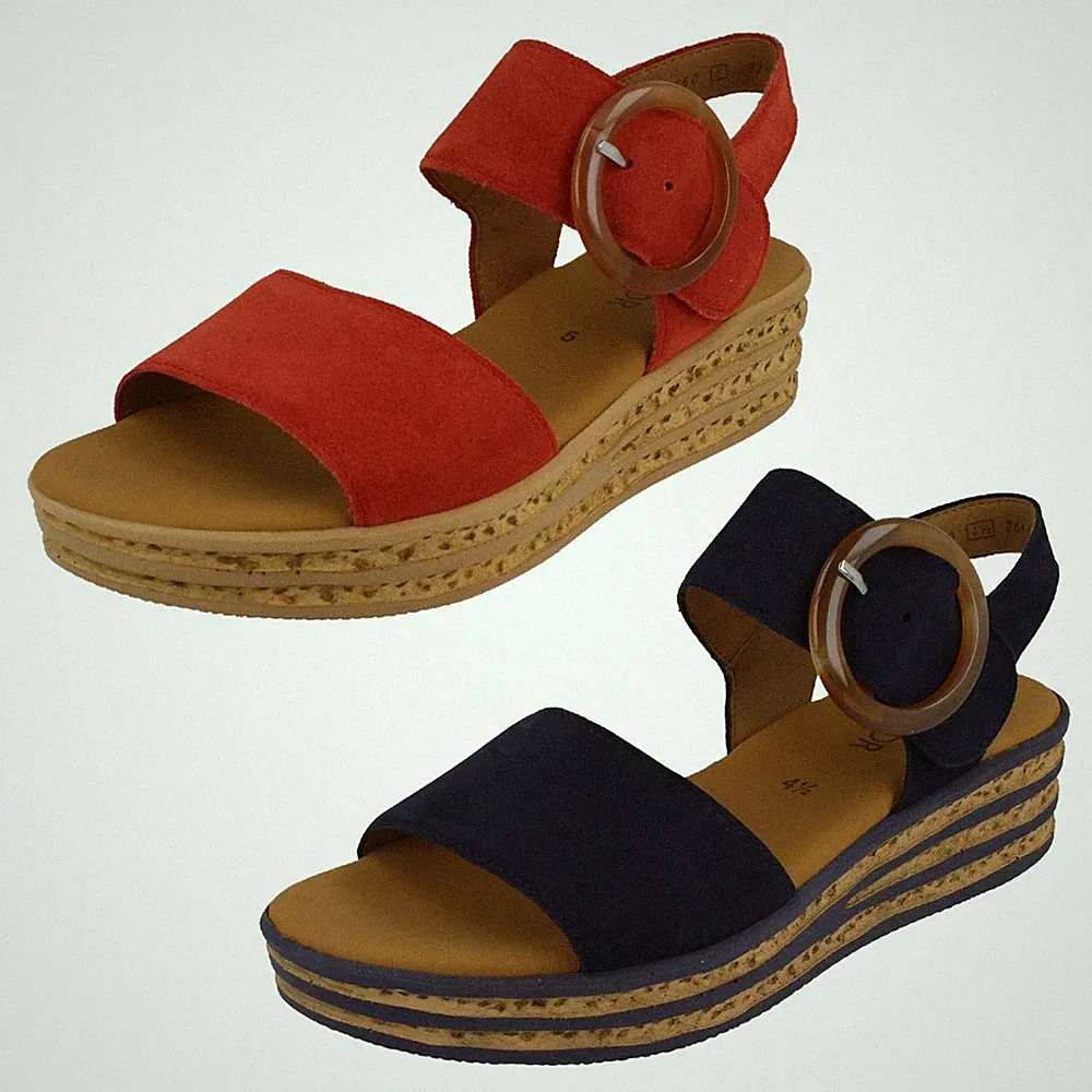 Damen Gabor Sandalen mit Klettverschluss 4,9 cm Keilabsatz 84.550