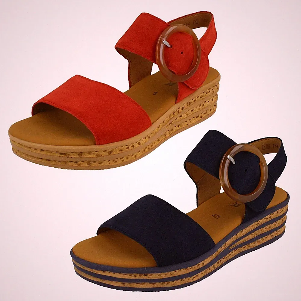 Damen Gabor Sandalen Mit Klettverschluss 4,9 Cm Keilabsatz '84.550'