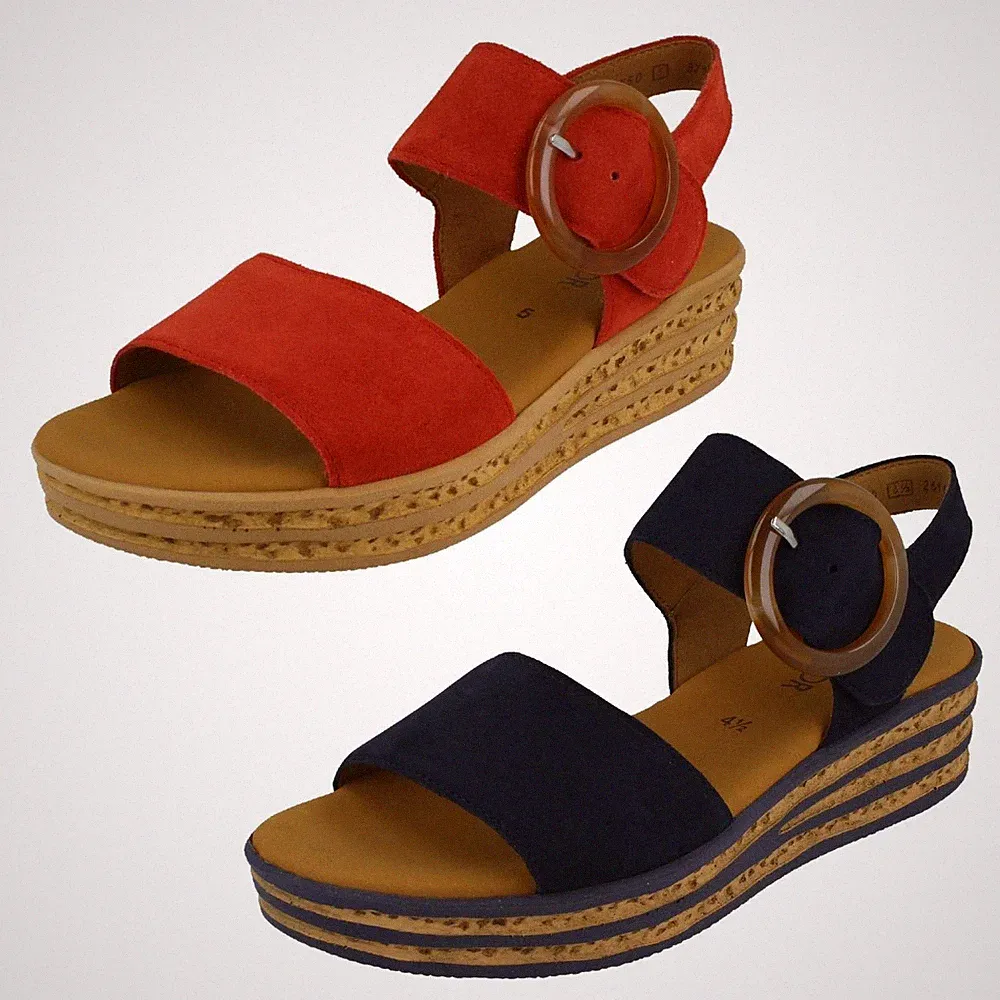 Damen Gabor Sandalen Mit Klettverschluss Und 4,9 cm Keilabsatz "84.550"
