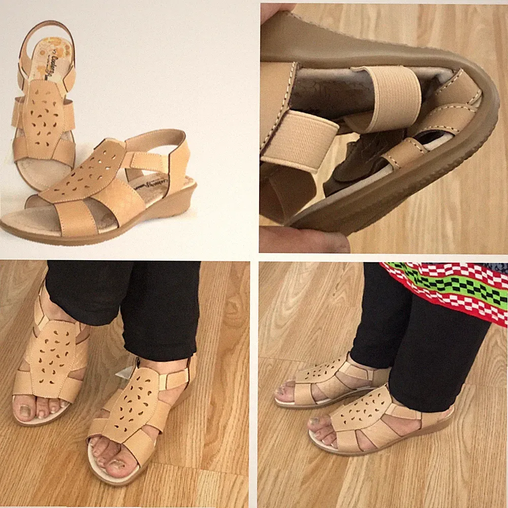 Damen-Gladiator-Sandale orthopädisch Diabetiker Roma REINES LEDER Schuhgröße