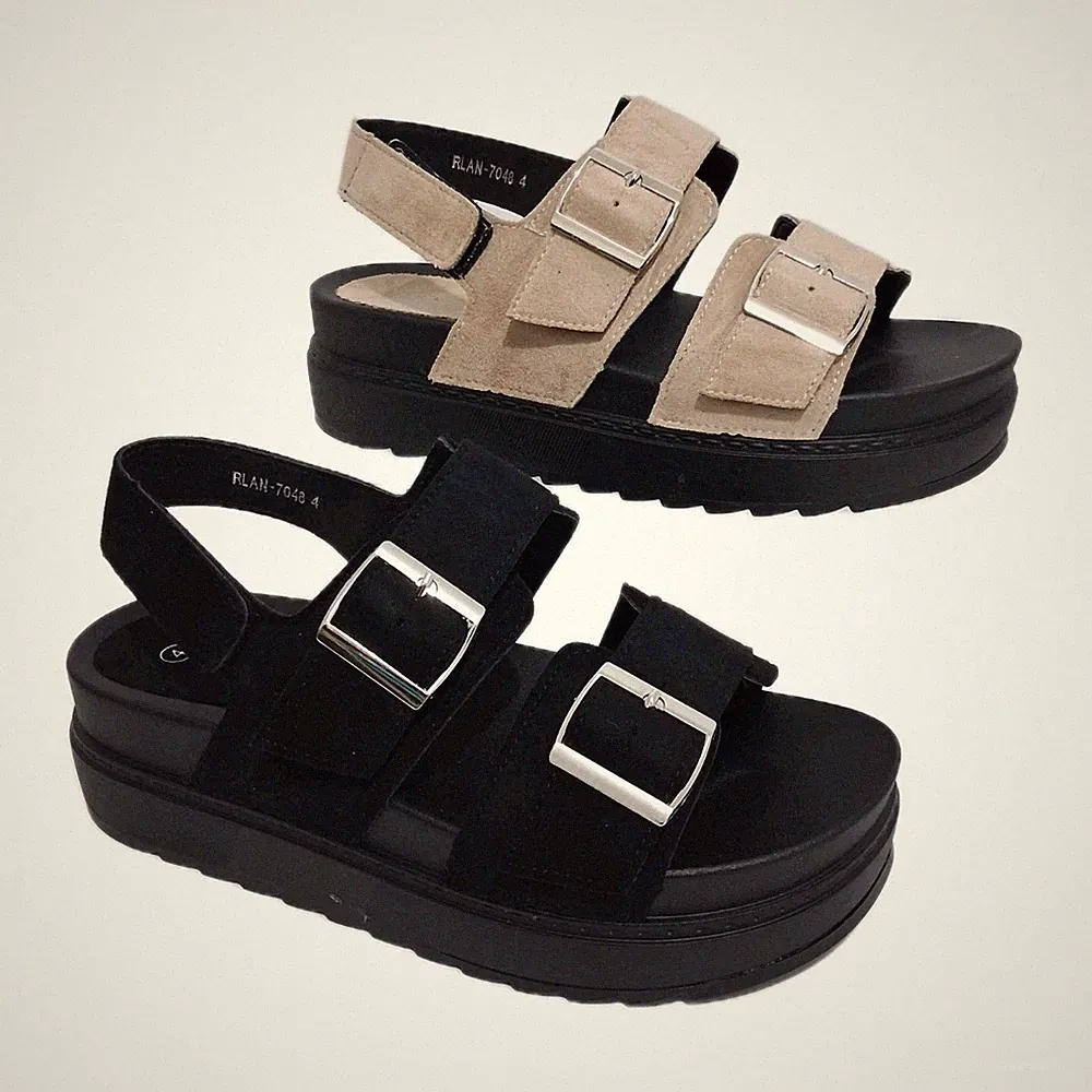 DAMEN GROBE SOHLE SANDALEN DAMEN GLADIATOR STIL SCHNALLENVERSCHLUSS RIEMEN SCHUHGRÖSSE