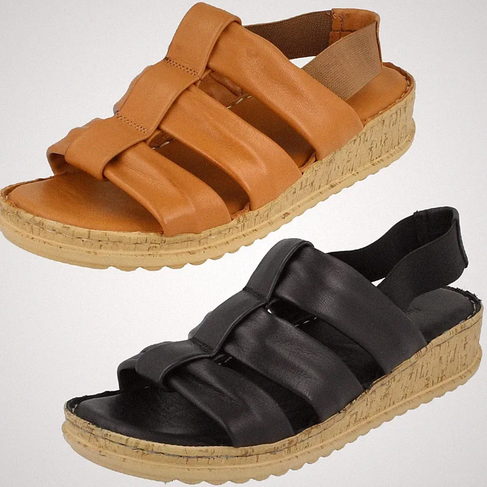 Damen Hush Puppies "Eden Gladiator" Freizeit Leder Sandalen
