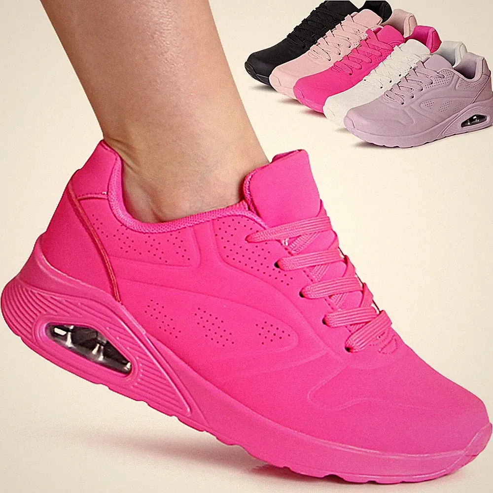 Damen Keil Sneaker Plateau Turnschuhe Keilabsatz Sportschuhe Halbschuhe