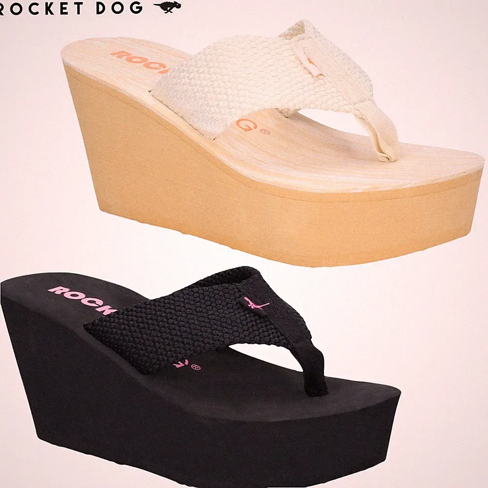 Damen Keilabsatz Plateau Sandalen Rocket Dog Freizeit Sommer leichte Schuhe UK 3-8