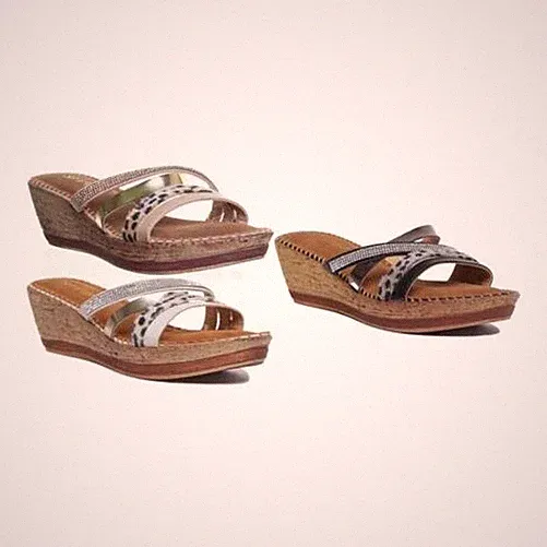 Damen Komfort Plattform Mules Sandalen In Weiss Größe EU 36-42