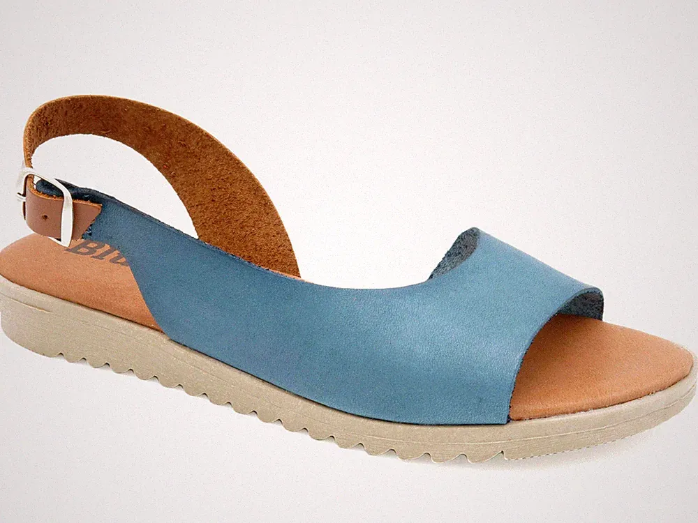 Damen Leder Sandalen mit Keilabsatz Echtleder Keilsandalen Decksohle gepolstert