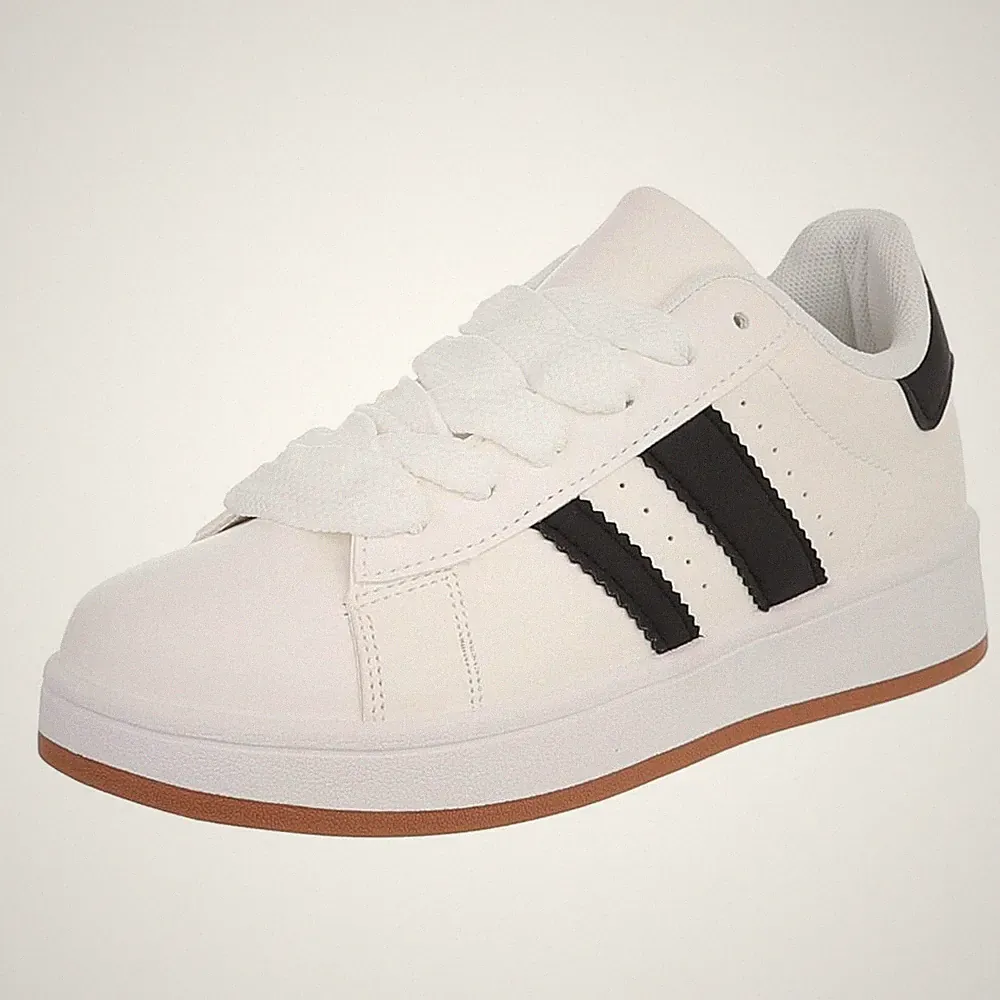 Damen Low-Top Sneaker mit Lochschnürung Ital-Design 1710 in Weiß