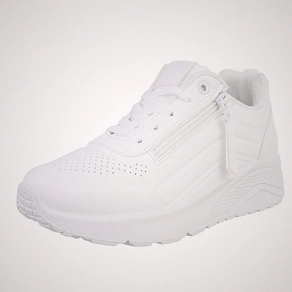 Damen Low-Top Sneaker mit Lochschnürung Ital-Design 7978 in Weiß