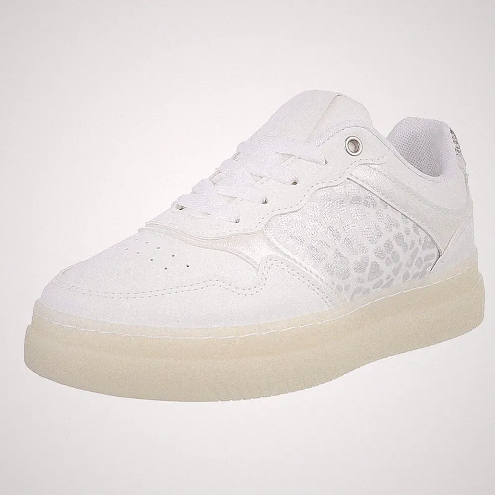 Damen Low-Top Sneaker mit Lochschnürung Ital-Design 9795 in Weiß