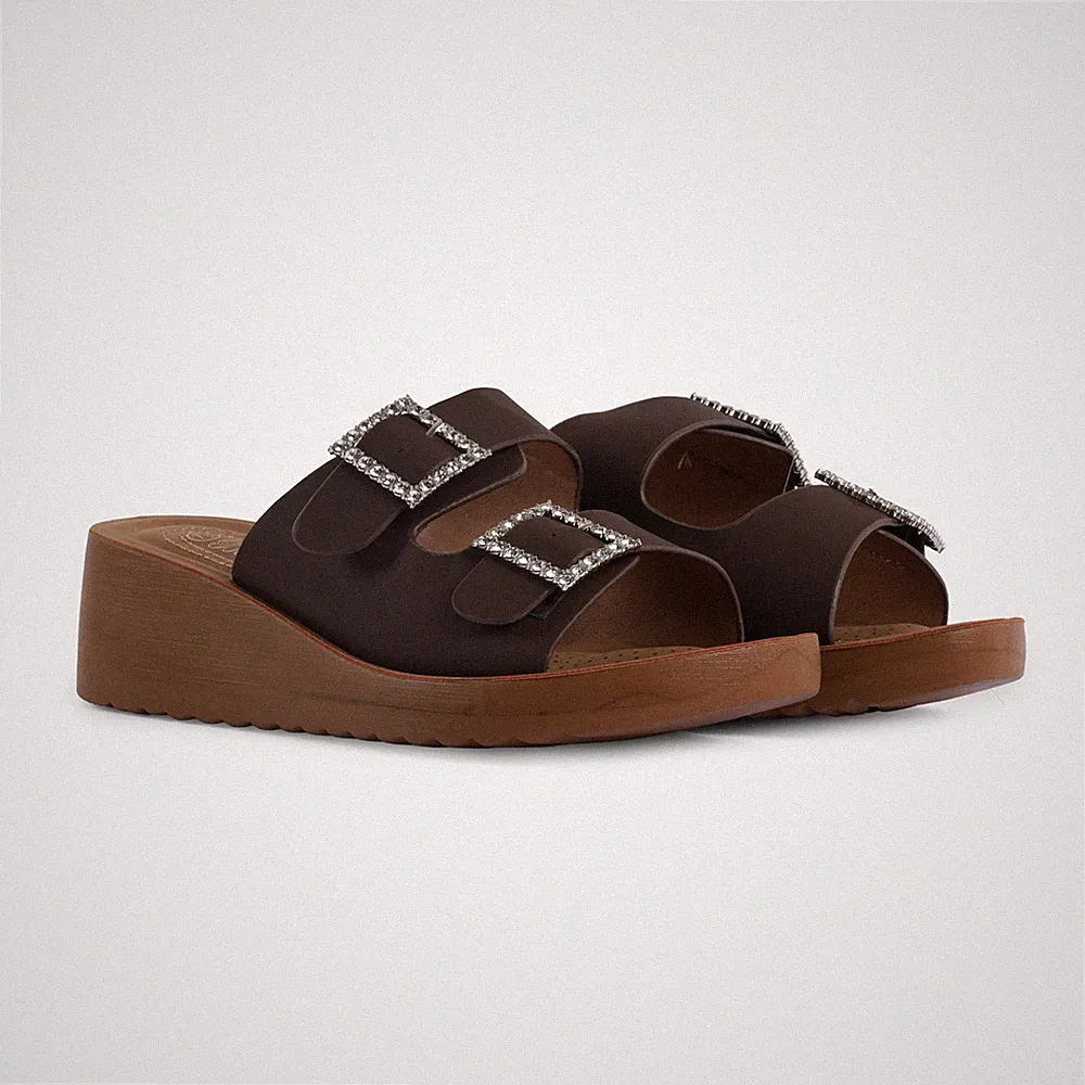 Damen & Mädchen Keilabsatz-Sandalen Größe 3 bis 8 UK – bequeme Damen-Slipper