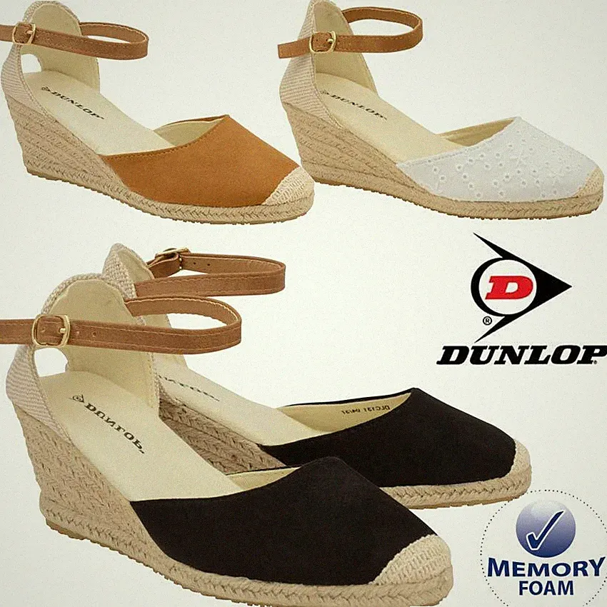 DAMEN MEMORY FOAM SANDALEN ESPADRILLES SOMMER PLATEAU KEILABSATZ PARTY SCHUHE