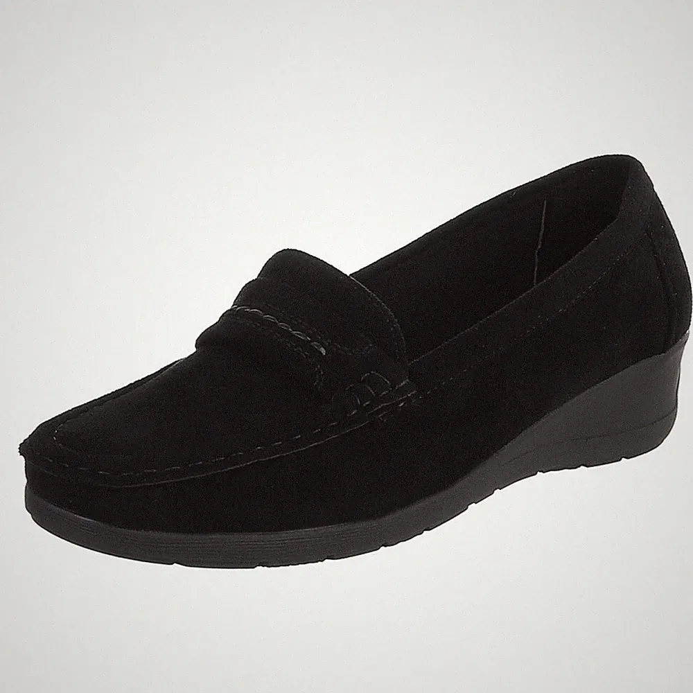 Damen Mokassins Ital-Design 1683 in Schwarz