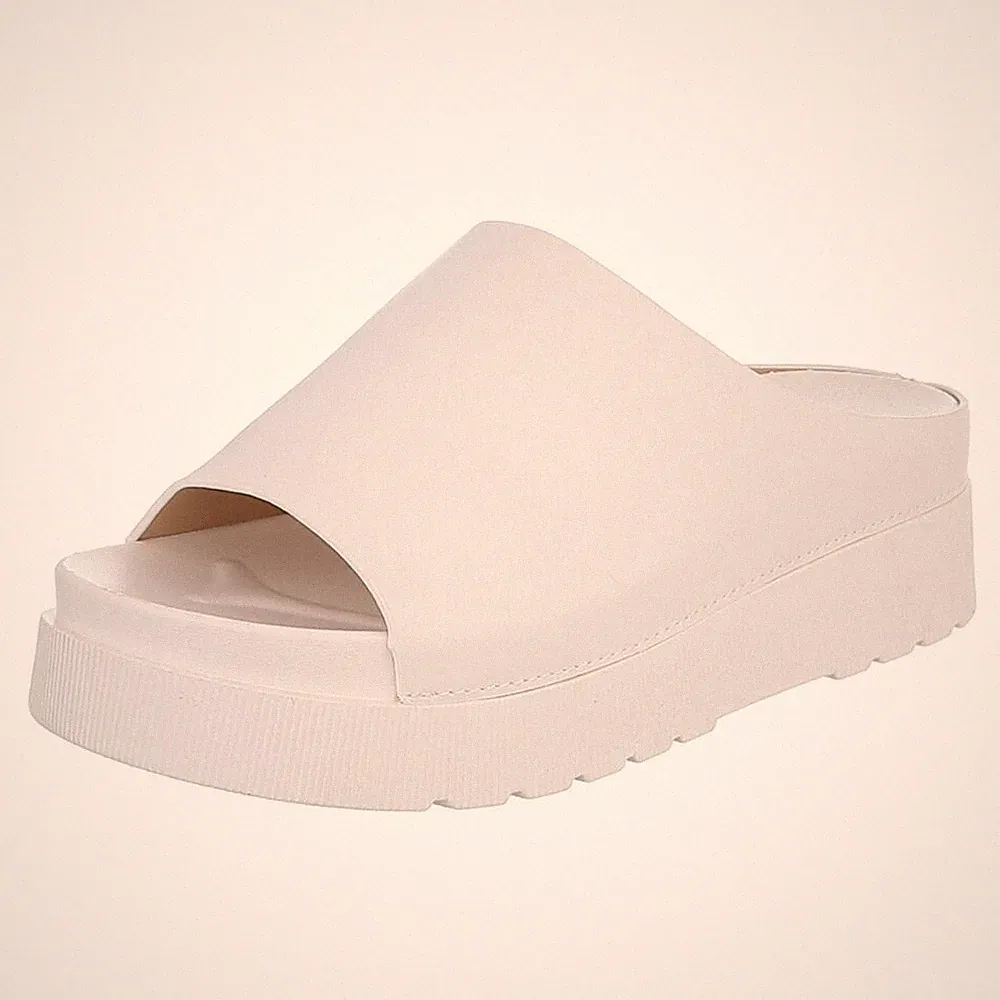 Damen Mules mit Offener Ferse Ital-Design 1155 in Weiß