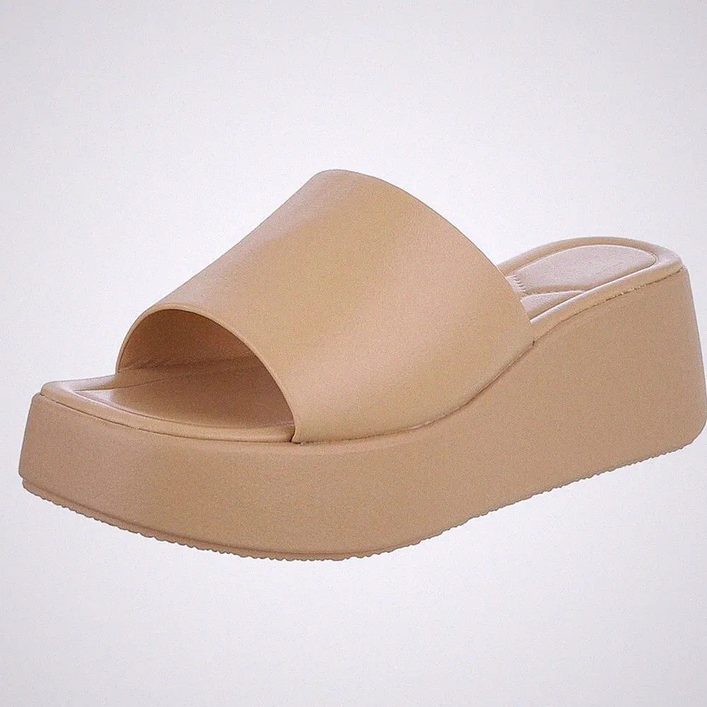 Damen Mules mit Offener Ferse Ital-Design 4103 in Hellbraun