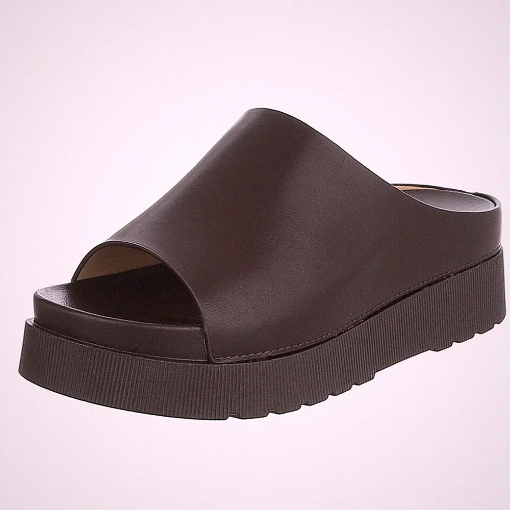 Damen Mules mit Offener Ferse Ital-Design 4775 in Braun