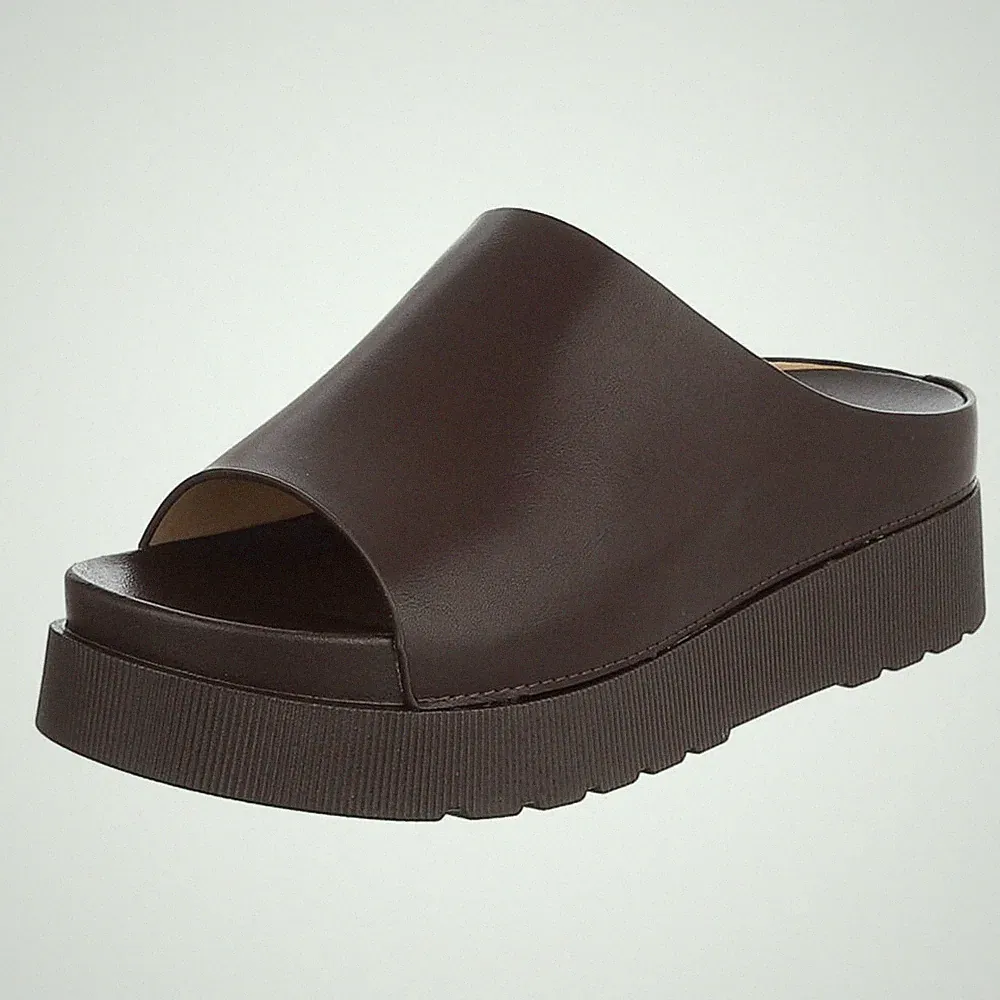Damen Mules mit Offener Ferse Ital-Design 4775 in Braun