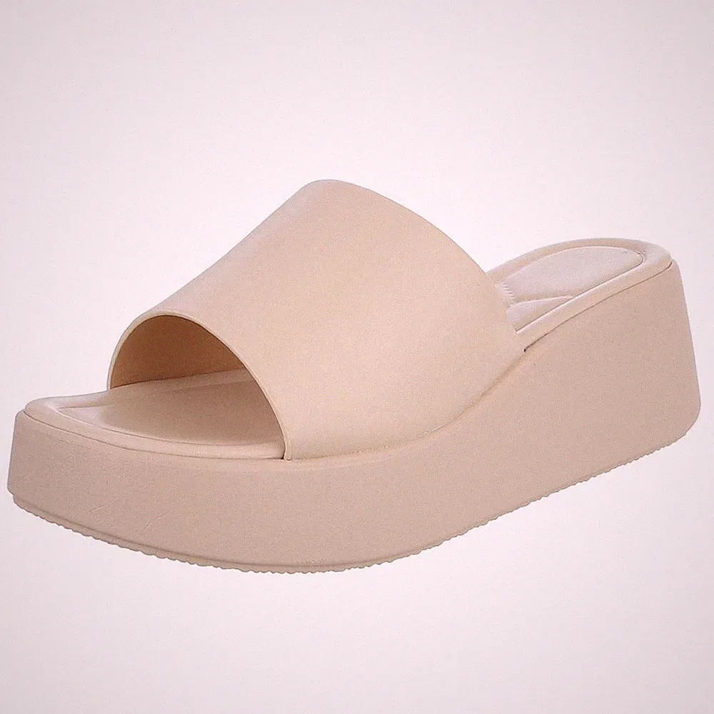 Damen Mules mit Offener Ferse Ital-Design 5397 in Beige