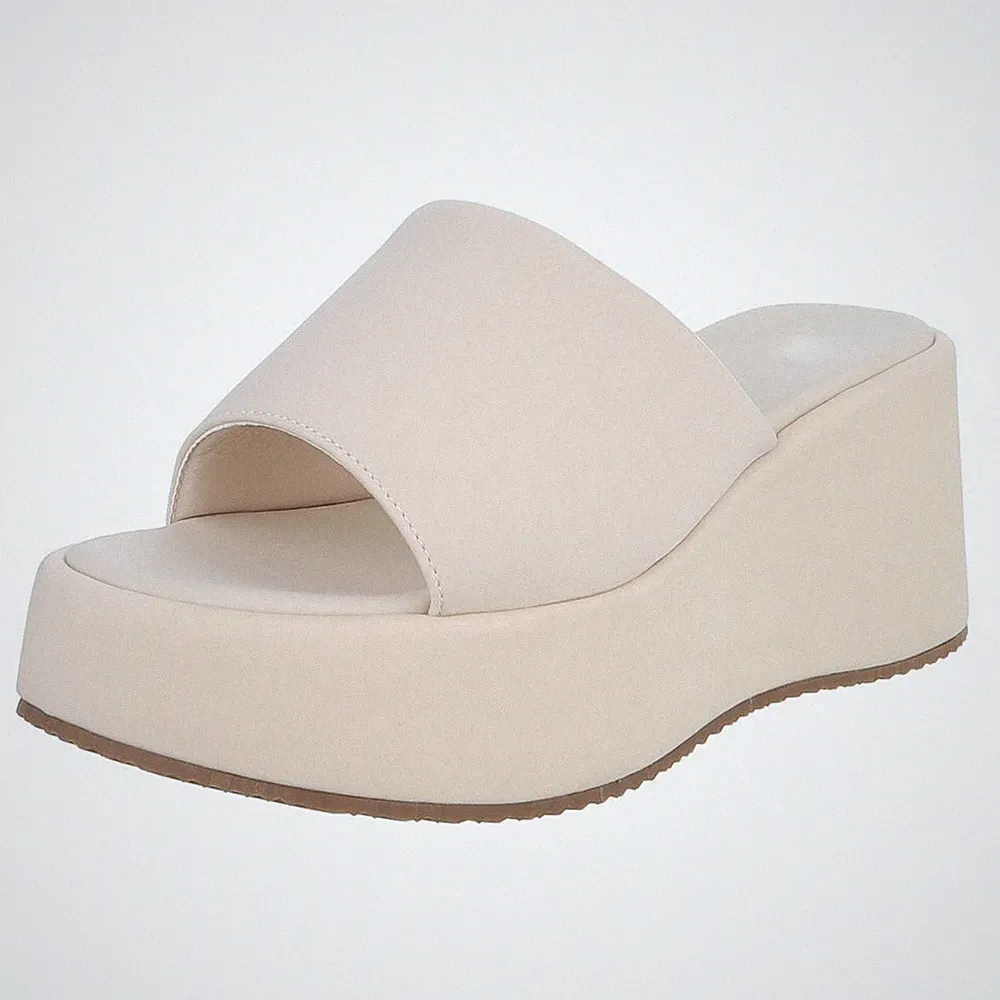 Damen Mules mit Offener Ferse Ital-Design 8165 in Beige