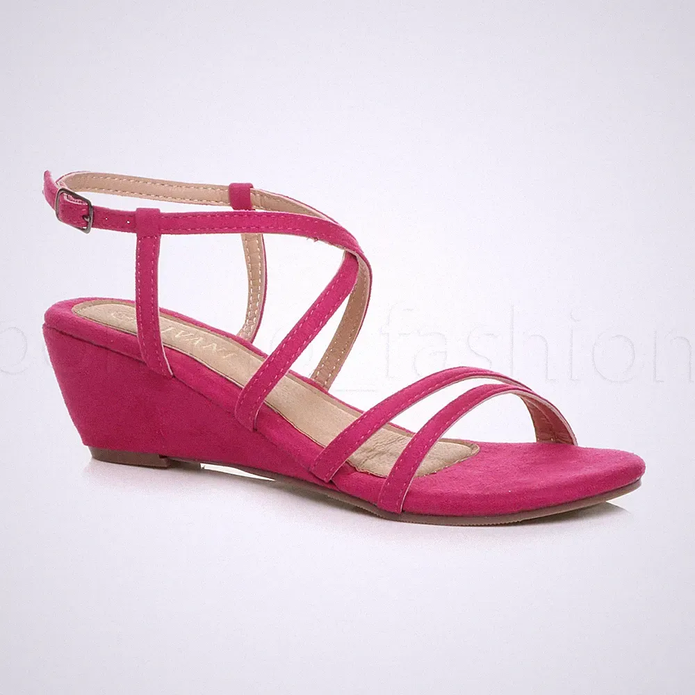 DAMEN NIEDRIGER MITTELHOHER ABSATZ SLINGBACK FREIZEIT KEILABSATZ SANDALETTEN GRÖSSE