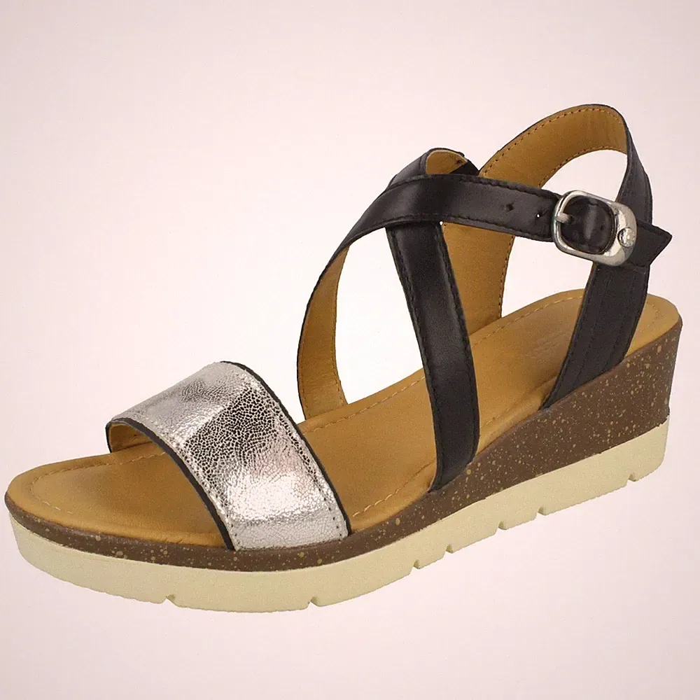 Damen Padders Modisch Keilabsatz Sandalen Primel