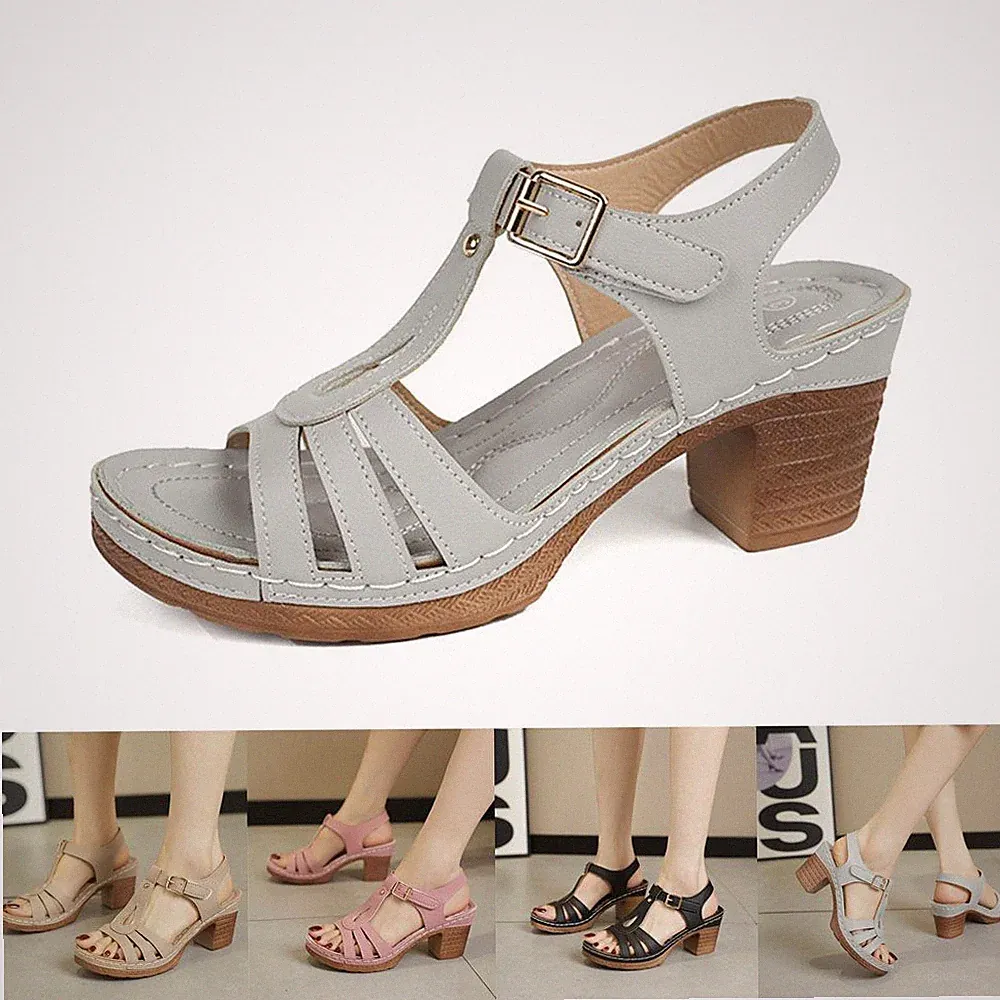 Damen Pantoletten Slingback Plateau Keilabsatz Slip On Sandalen Pumps Sommer DE