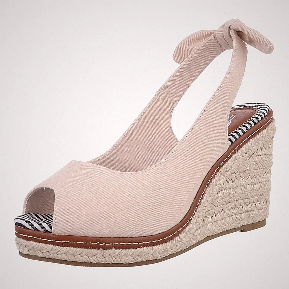 Damen Peeptoe mit Knöchelriemen und Knöchelriemen Ital-Design 6237 in Beige
