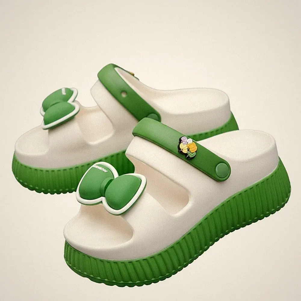 PVC Plateau Keilabsatz Sandalen Damen