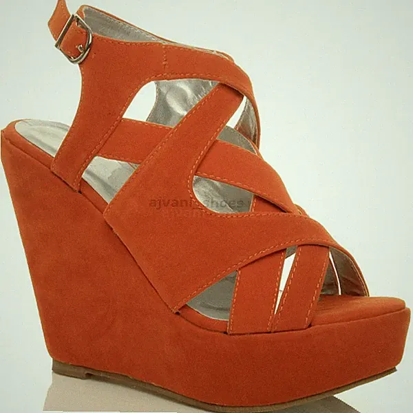 DAMEN PLATEAU HIGH HEEL KEILABSATZ SCHUHE RIEMCHEN CUT OUT SANDALEN GRÖSSE