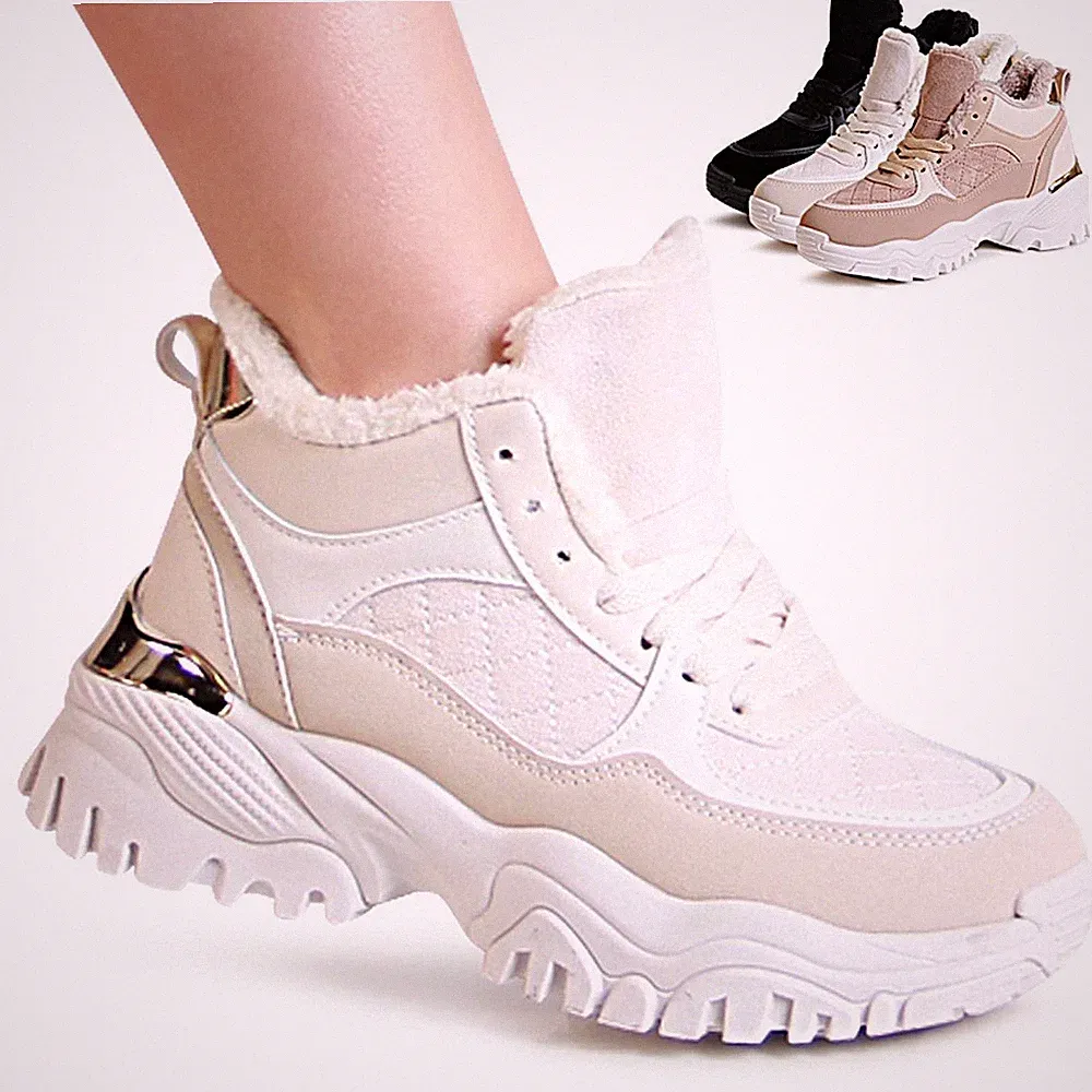 Damen Plateau Sneaker Turnschuhe Keilabsatz Chunky Halbschuhe Lace Up