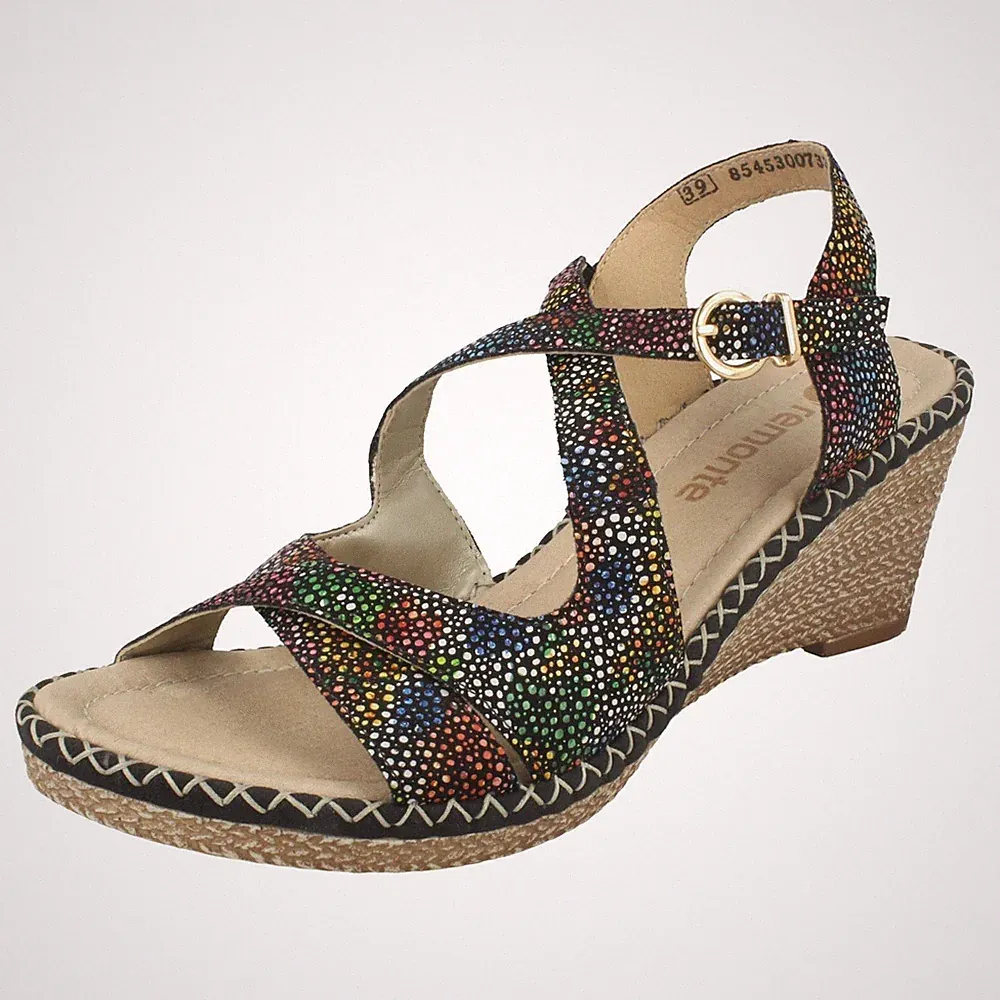 Damen Remonte D6739 Keilabsatz Sandalen