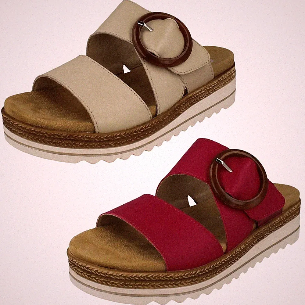 Damen Remonte Keilabsatz-Mule-Sandalen - D0Q51