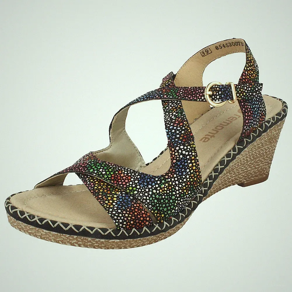 Damen Remonte Keilabsatz Sandalen D6739
