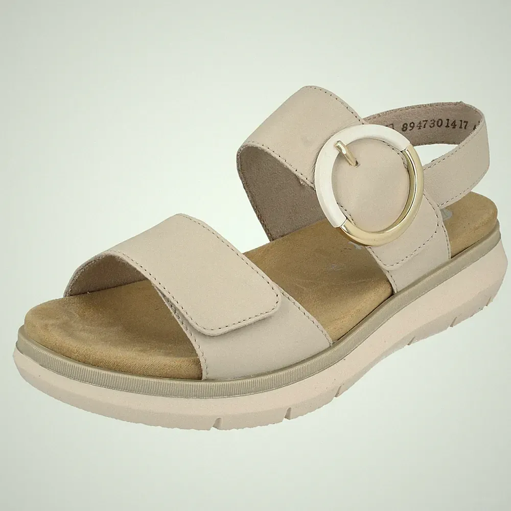 Damen Remonte Sandalen Verstellbare Träger Abnehmbar Fußbett Keilabsatz, D2K50
