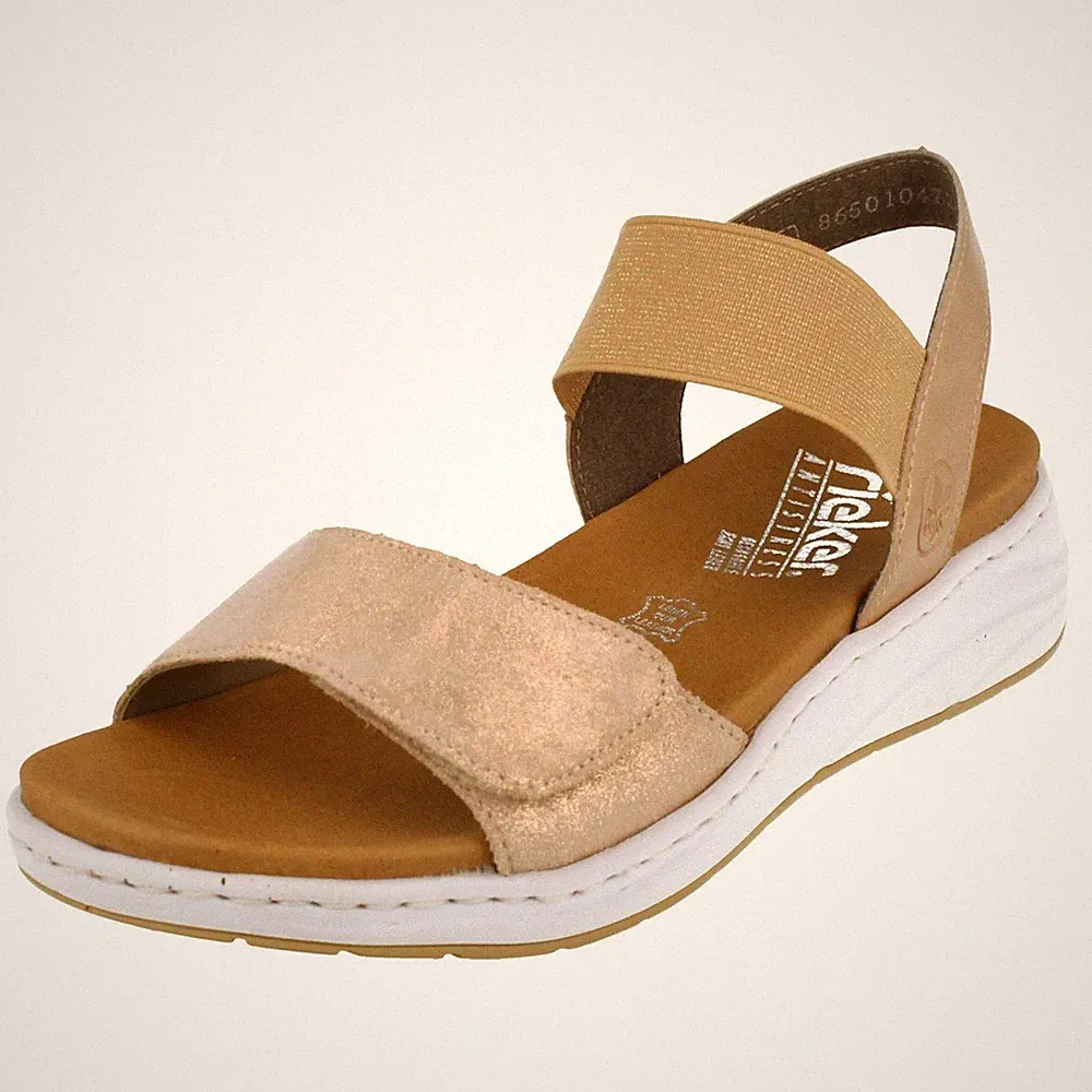 Damen Rieker 64300 Sandaletten mit Keilabsatz