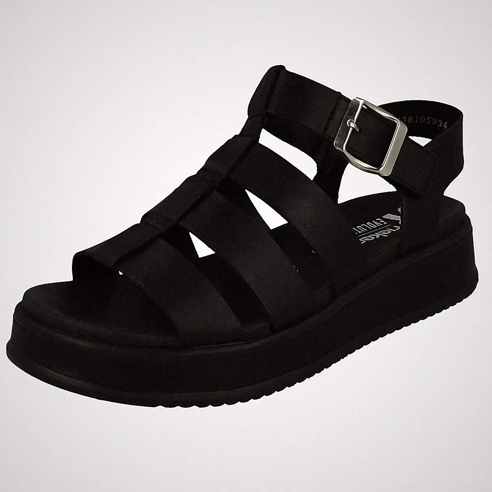 Damen Rieker Revolution Gladiator Sandalen W0804