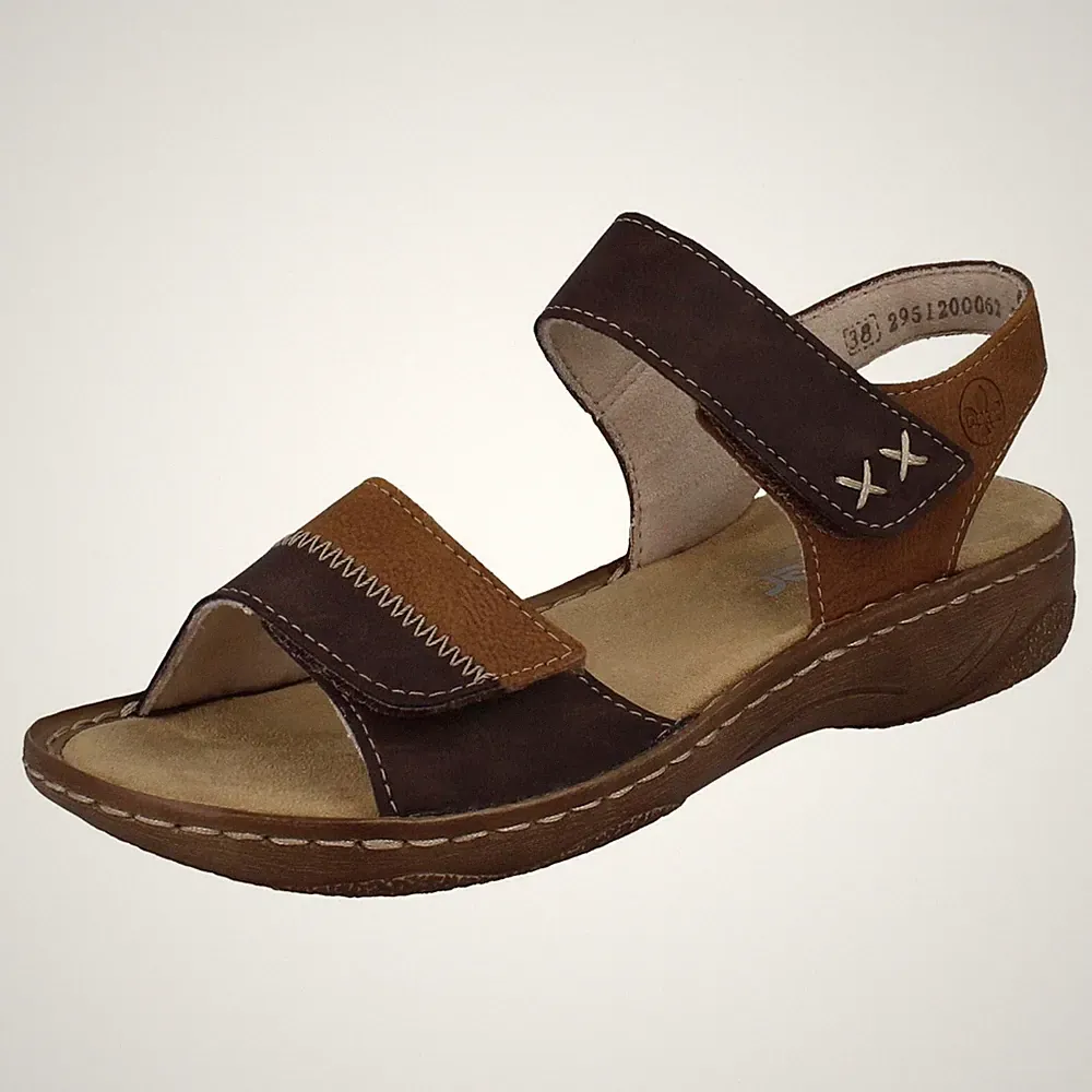 Damen Rieker 'V2860' Synthetische Klettverschluss Freizeit Sandalen
