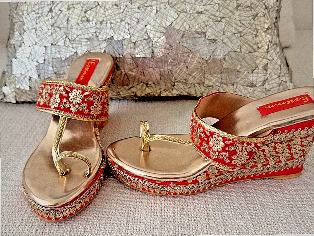 Damen-Sandale hoher Absatz Hochzeit Keilabsatz für Braut Partykleidung Brautschuh