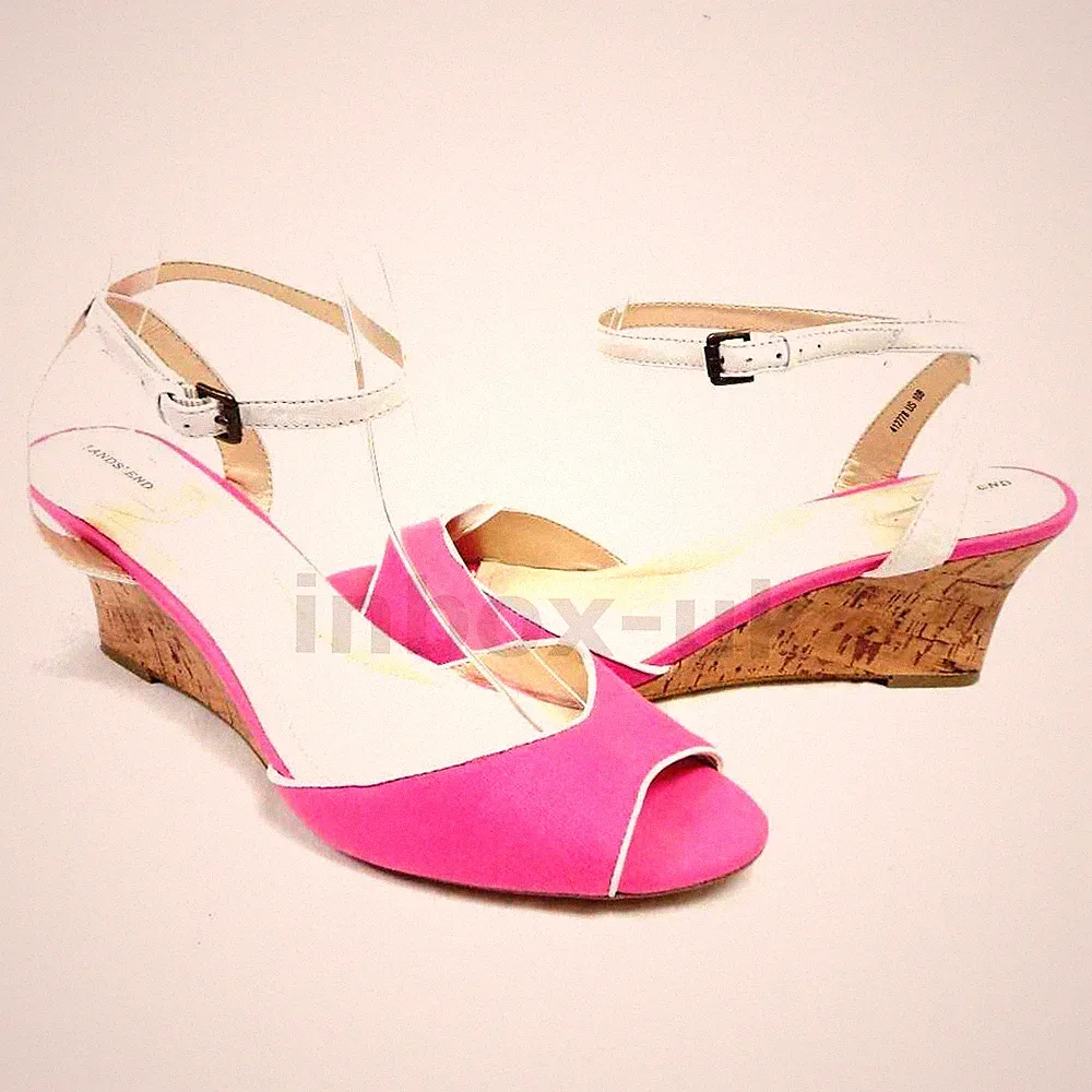 Damen Sandale Keilabsatz Rosa Größe 4 5 6