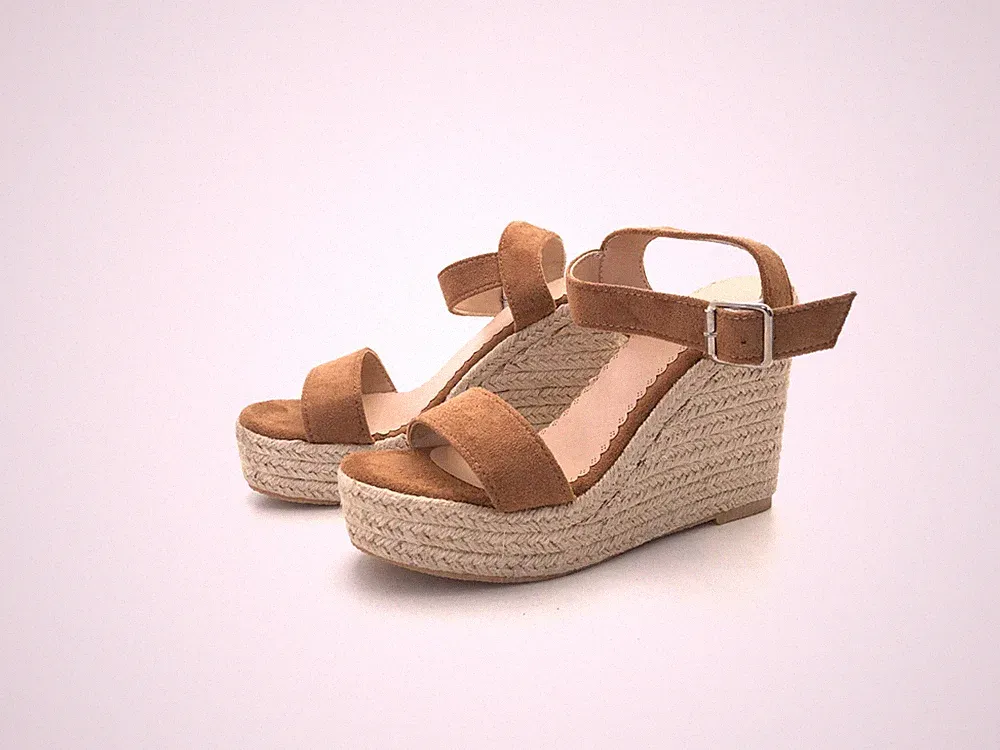 Damen Sandale Sandalette Pantolette Braun Gr. 39 (UK 6)