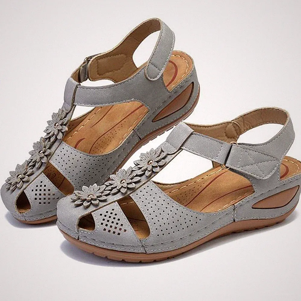 Damen-Sandalen breite Passform Keilabsätze Hausschuhe Flip-Flops Pantoletten Größe 2-10