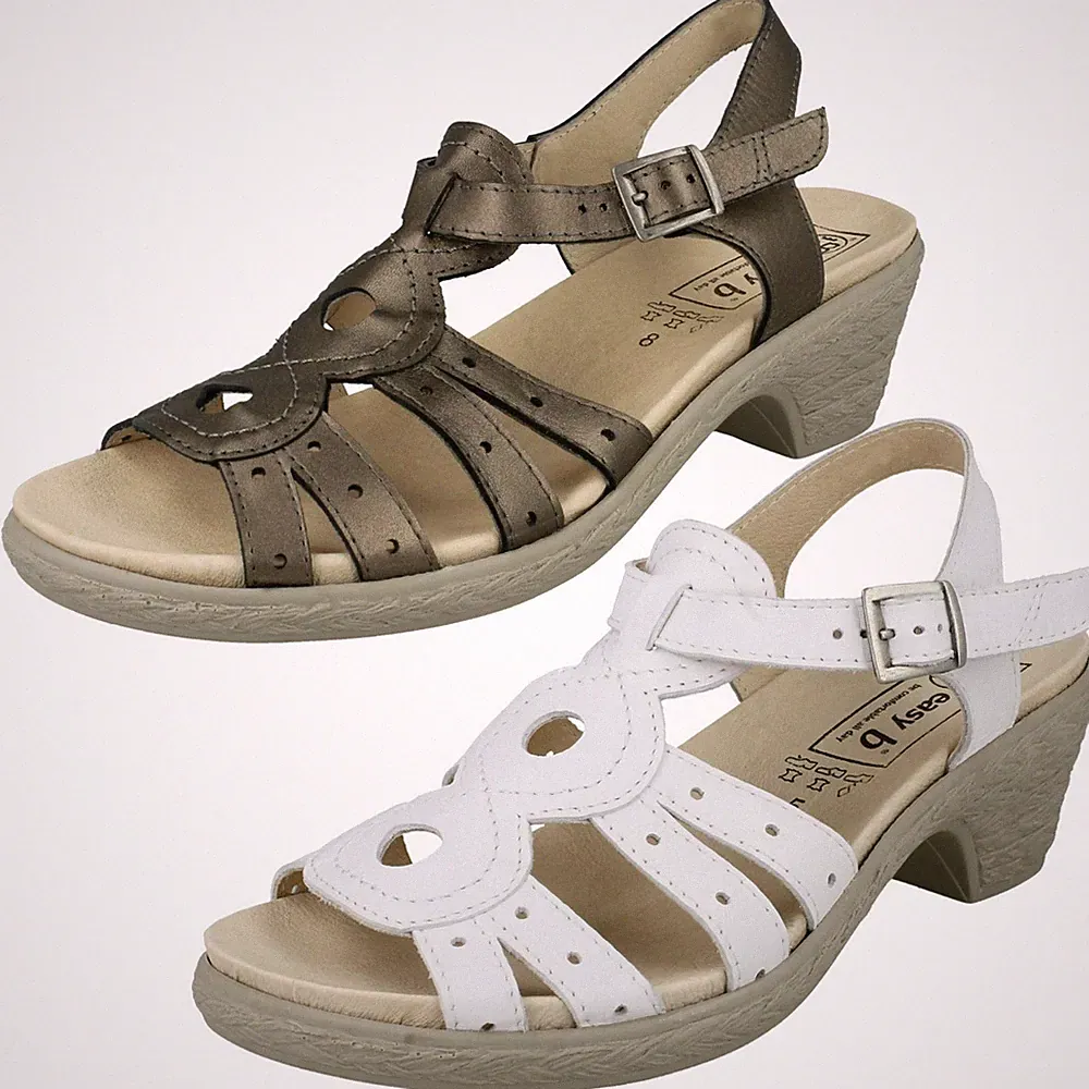 Damen-Sandalen Easy B weite Passform mit Absatz "Tamsin"