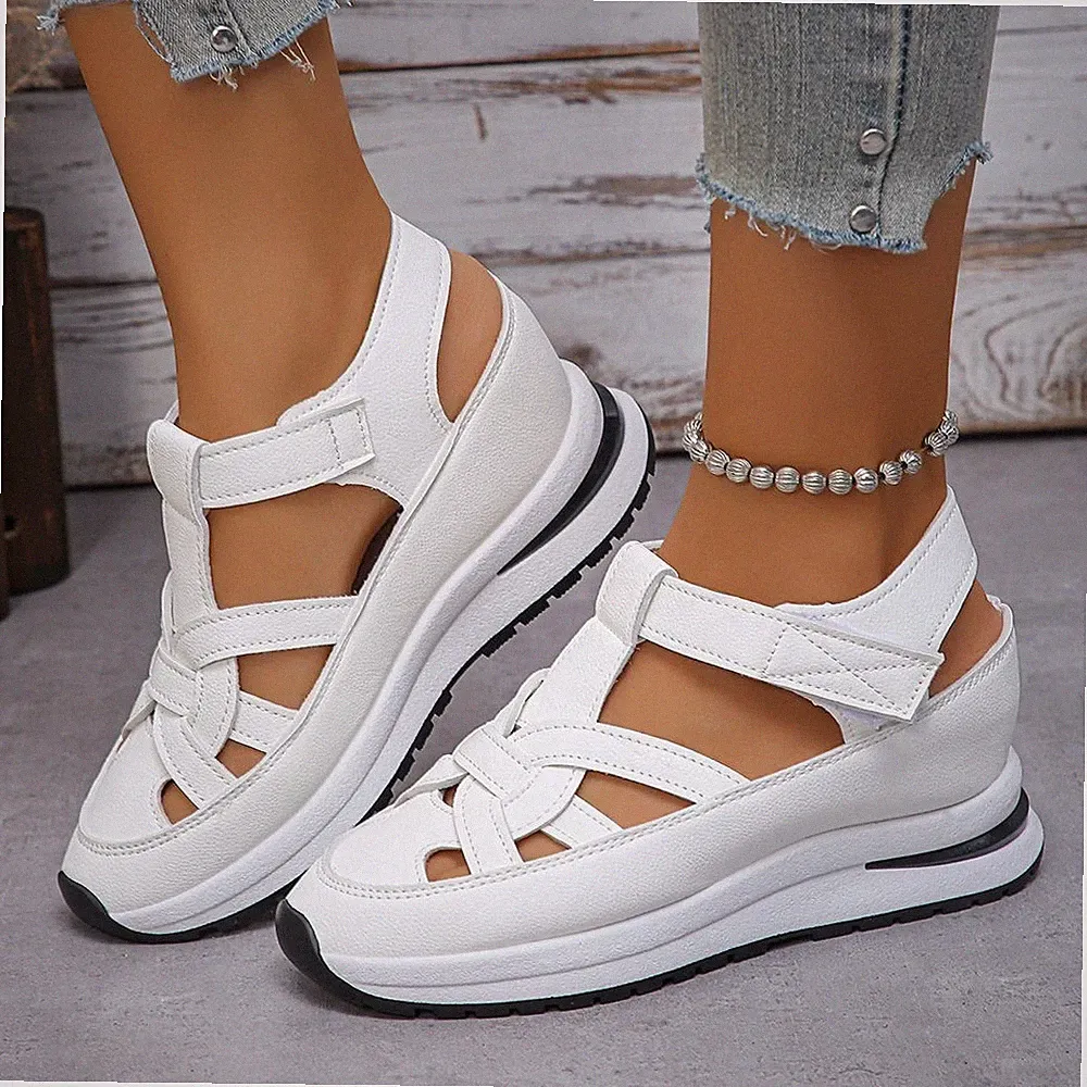 Damen Sandalen Keilabsatz Pantoletten Sommerschuhe Sandaletten Slippe Schlappen