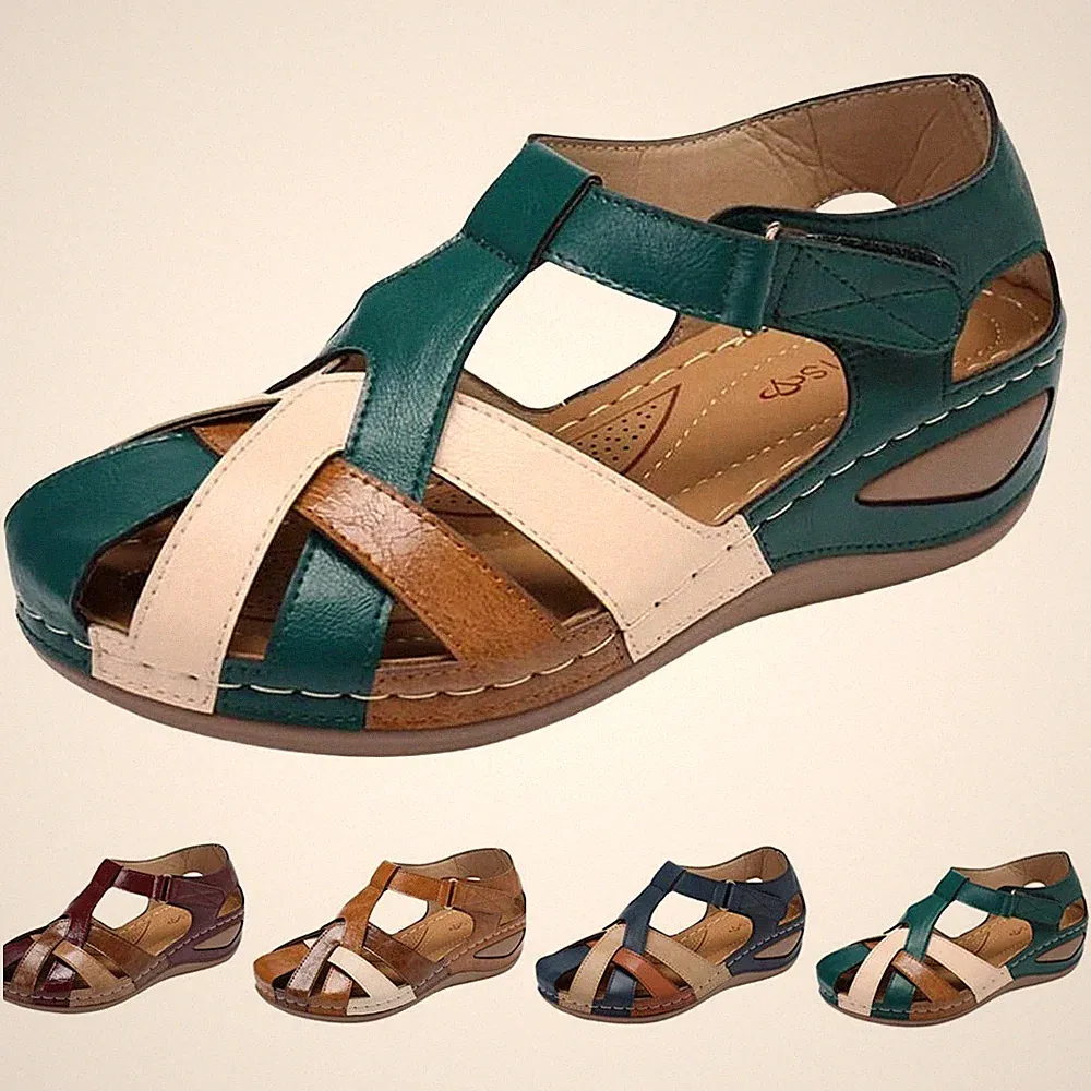 Damen Sandalen Keilabsatz Slippe Sommerschuhe Pantoletten Sandaletten Schlappen