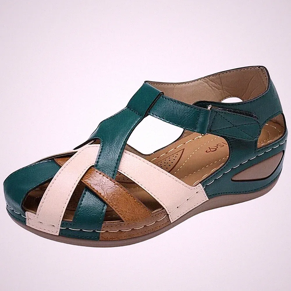 Damen Sandalen Keilabsatz Slippe Sommerschuhe Pantoletten Sandaletten Schlappen