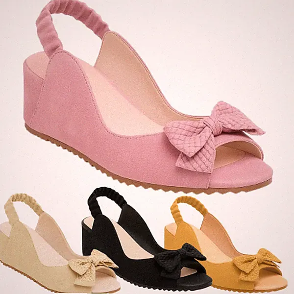 Damen Sandalen Keilabsatz Slipper Bequem Sommersandalen Slingback Sandaletten Gr.