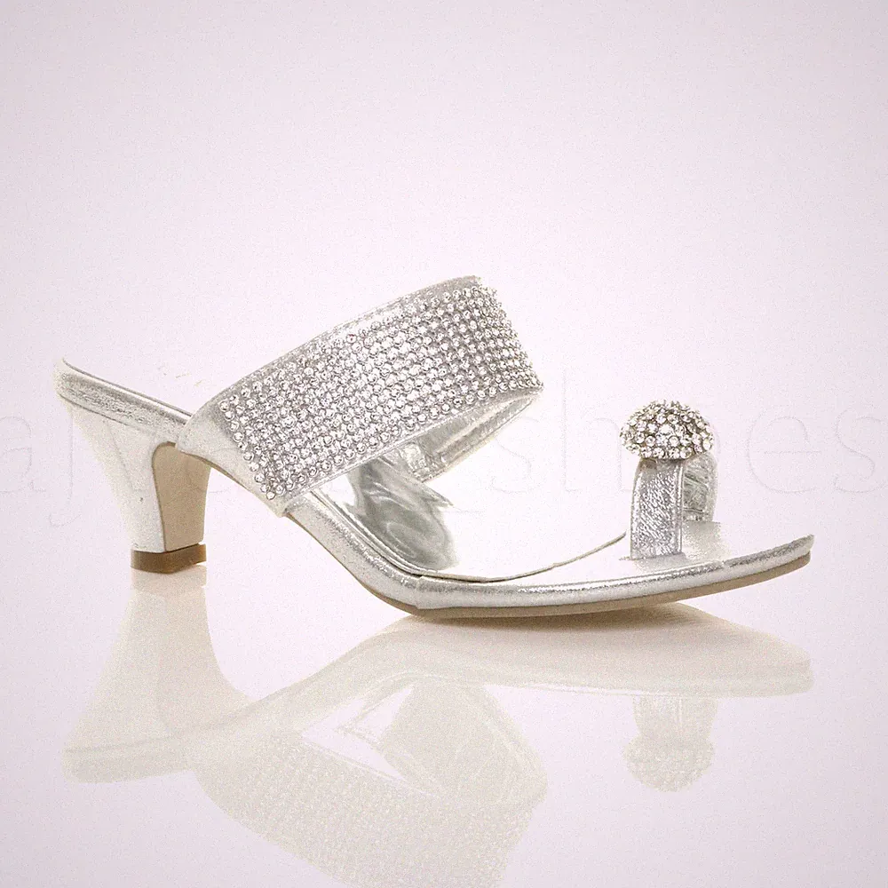 DAMEN-SANDALEN PLATEAU NIEDRIGER MITTELHOHER ABSATZ PEEPTOE PARTY ABSCHLUSSBALL HOCHZEIT BRAUT