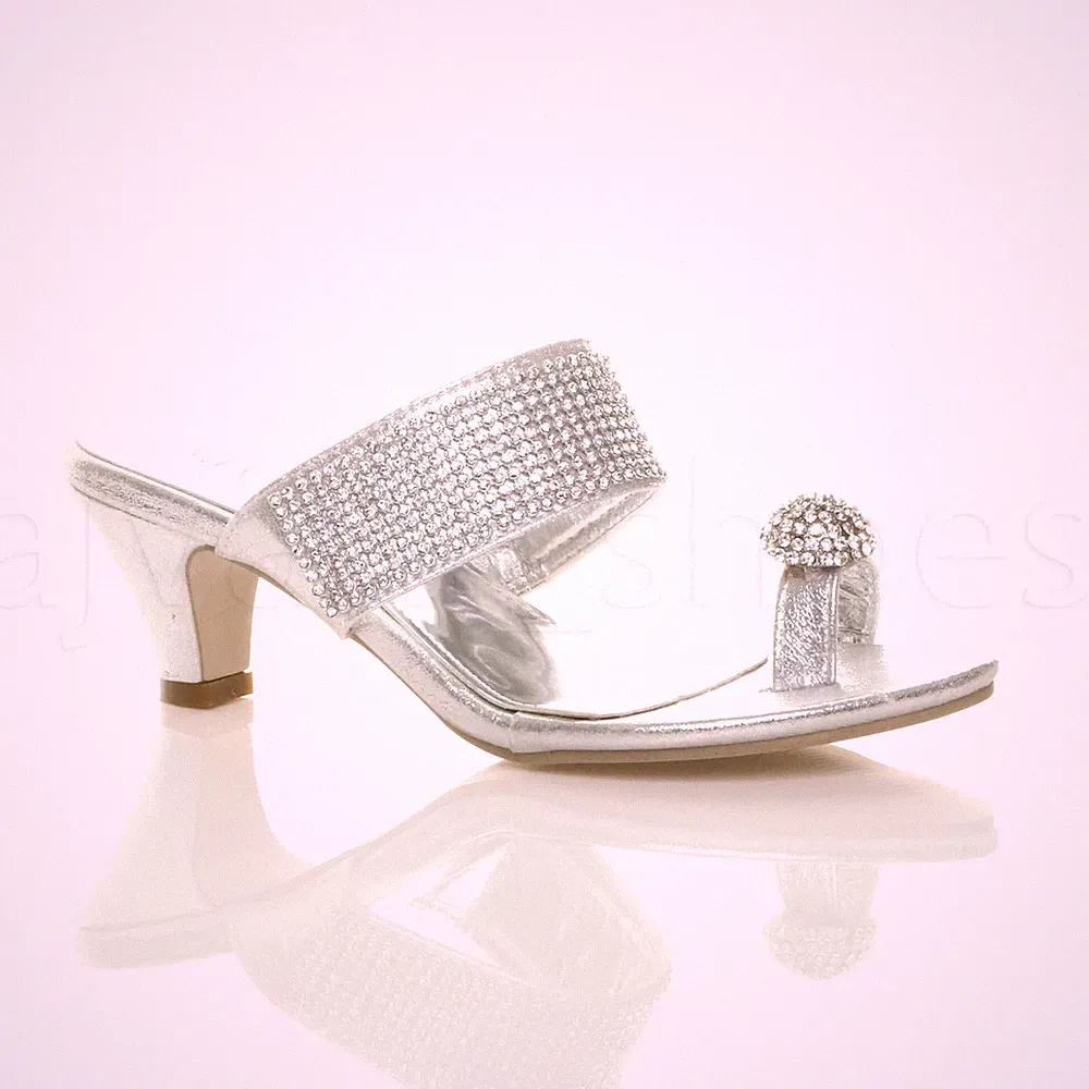 DAMEN-SANDALEN PLATEAU NIEDRIGER MITTELHOHER ABSATZ PEEPTOE PARTY ABSCHLUSSBALL HOCHZEIT BRAUT