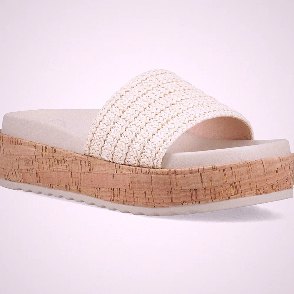 Damen-Sandalen Rocket Dog Faye Alti Raffia Sommer Urlaub Slipper Pantoletten Sandalen